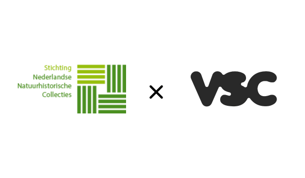 De logo's van de SNNC en de VSC samen, om de samenwerking te benadrukken.